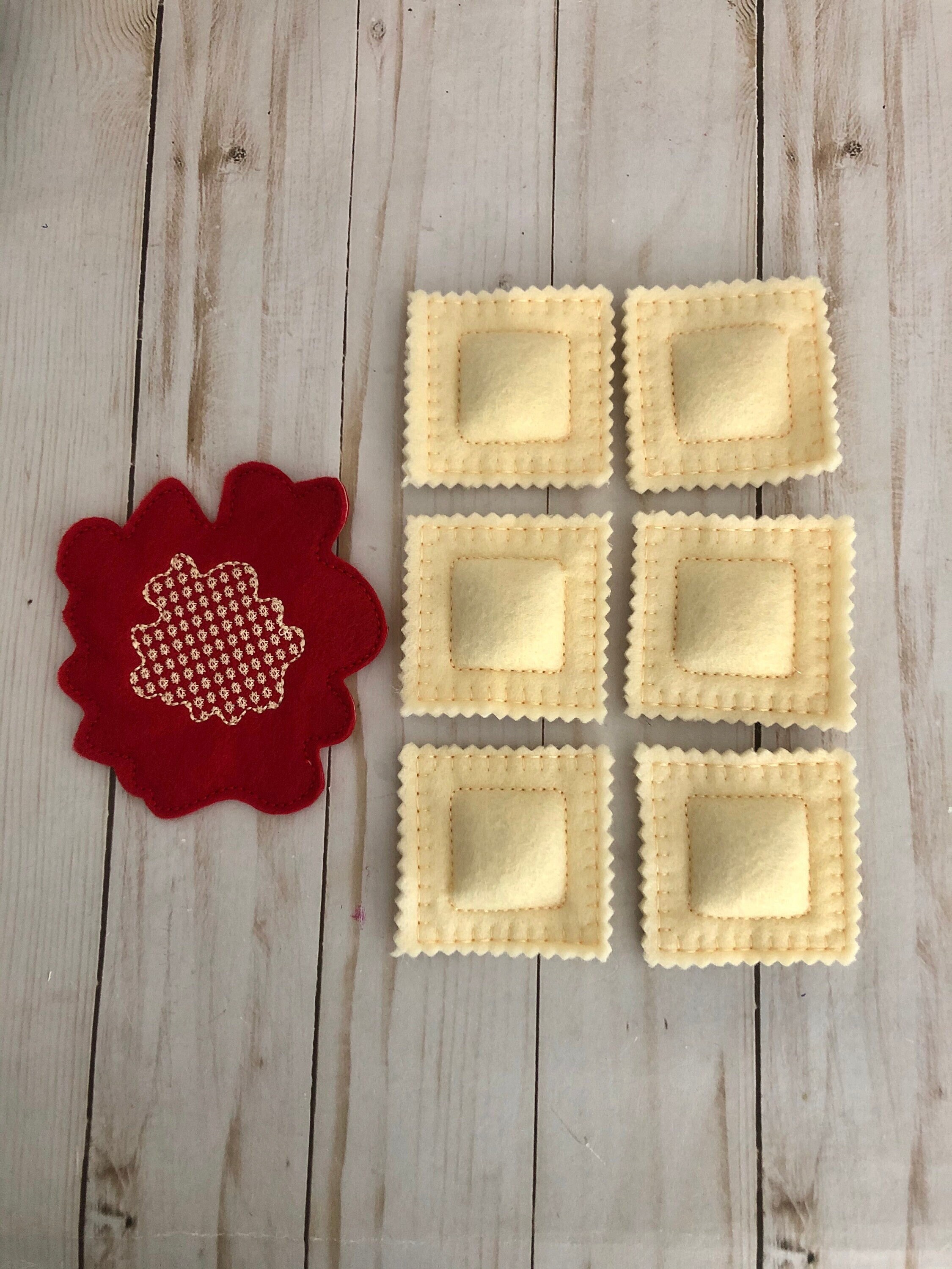 Ravioli Felt, Felt Ravioli Dinner, Pasta & Sauce Fake Food, Pretend ...