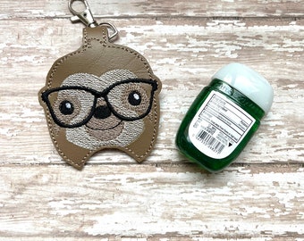 Sloth Hand Sanitizer Case, Hand Sanitizer Holder, Hand Sanitizer Holder Keychain, Smart Sloth Hand Sanitizer Holder, Pocketbac Holder