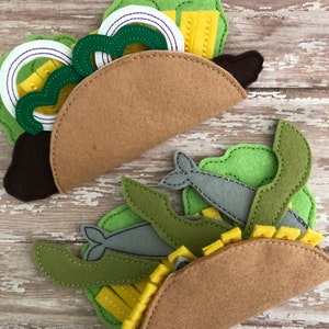 Felt Fish Taco, Felt Beef Taco, Pretend Felt Food, Pretend Taco, Play Food, Wool Blend Felt Food, Fake Food Taco, Pretend Play Felt Food