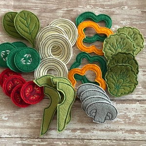 Felt Salad Set, Pretend Food, Felt Food, Play Restaurant Food, Play Kitchen Food