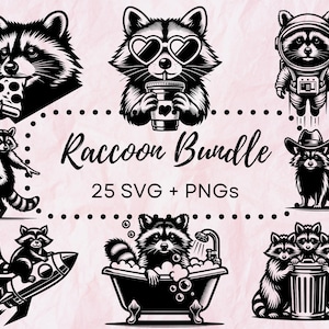 Waschbär SVG / PNG Bundle, lustiger Waschbär SVG, Waschbär Meme SVG, Vintage Zeichnung geschnitten, geschnittene Dateien für Cricut, Waschbär Png Bundle, trendige Clip Art