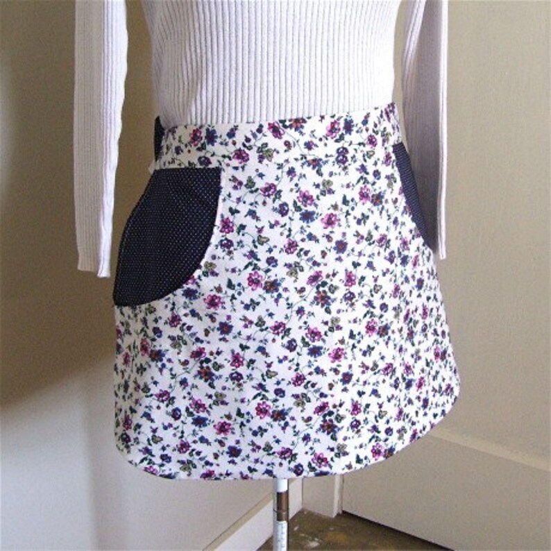 Pocket Apron made with vintage fabrics CLEARANCE