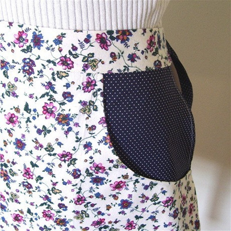 Pocket Apron made with vintage fabrics CLEARANCE