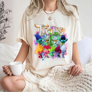 Camiseta de Trolls Band Together, camisetas de cumpleaños de Trolls, camiseta familiar de Trolls Band, regalo para amantes de los Trolls