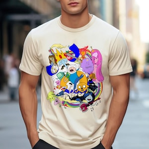 Camiseta Hora De Aventuras Jake Y Finn Para Niños, 100% Algodón, Premium, Estampado, Tallas Niños
