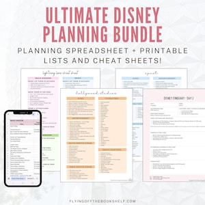 WDW Planning Bundle | Printable WDW Planning Sheets + Spreadsheet | WDW Vacation Planner