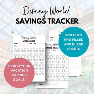 WDW Savings Fund Tracker | Vacation Savings Challenge