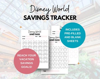 WDW Savings Fund Tracker | Vacation Savings Challenge