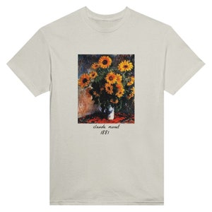 T-shirt vaso di girasoli monet immagine 2