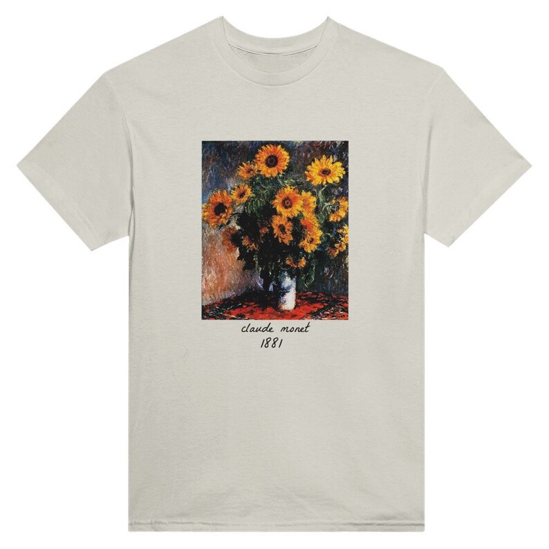 Monet vase of sunflowers t-shirt Ash