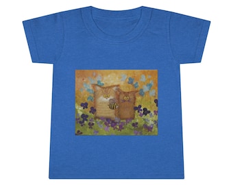 Toddlers' Orange Cranky Cats with BEE - T-Shirt!  Free Shipping