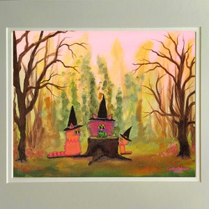 Cats, Cranky Cats, Cindy Schmidt,  Cute Cat, Funny Cat, Halloween Cats, Halloween, Frog