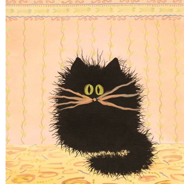 SCAREDY CAT Matted Print