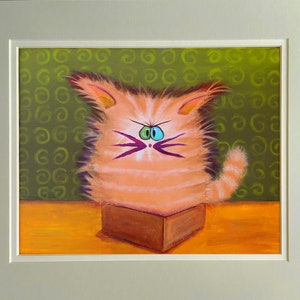 Cats, Cranky Cats, Cindy Schmidt,  Cute Cat, Funny Cat, Cat in Box, Orange Cat, Ginger Cat,