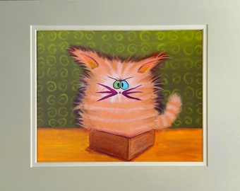 Cats, Cranky Cats, Cindy Schmidt,  Cute Cat, Funny Cat, Cat in Box, Orange Cat, Ginger Cat,