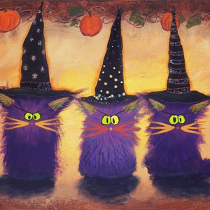 Halloween Cat, Cranky Cat, Funny Cat, Crazy Cat, Cindy Schmidt, Fuzzy Cat,  Cat Art, Pumpkins, Fuzzy cats, Angry Cat, Cats and Pumpkins