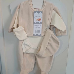 Ensemble naissance à personnaliser Beige