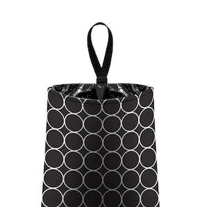 Car Trash Bag // Auto Trash Bag // Car Accessories // Car Litter Bag // Car Garbage Bag - Black and White Rings