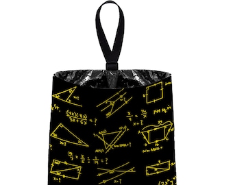 Car Trash Bag // Auto Trash Bag // Car Accessories // Car Litter Bag // Car Garbage Bag - Math Algebra Geometry School Teacher Chalkboard