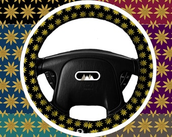 Lightly Padded Non Slip Steering Wheel Cover - Celestial Stars - Car Accessory Accessories Cozy Soft Gold Custom Color Options Jewel Tone