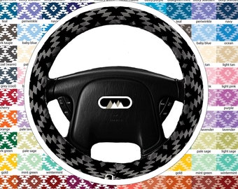 Lightly Padded Non Slip Steering Wheel Cover - Aztec - Car Accessory Accessories Soft Non Slip Auto Pick Your Color Custom Color Combo