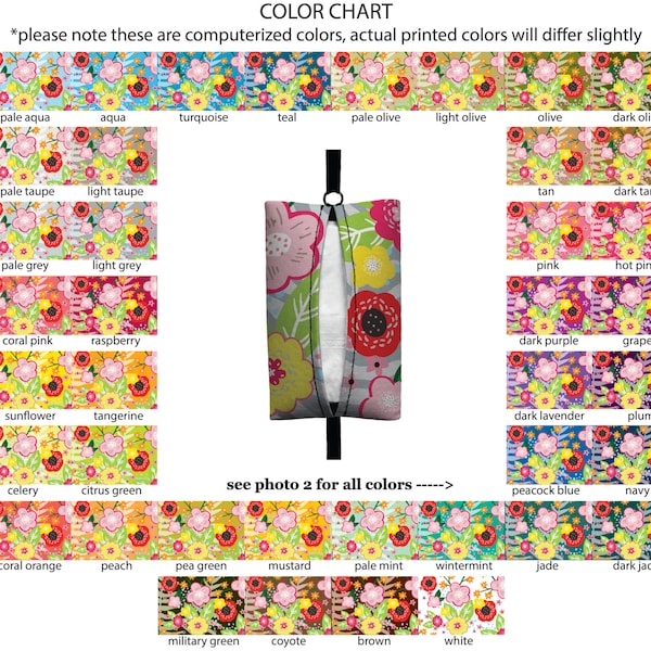 Auto Sneeze - Floral Burst - PICK YOUR COLOR - Visor Tissue Case/Cozy - Car Accessory Automobile damask floral flower