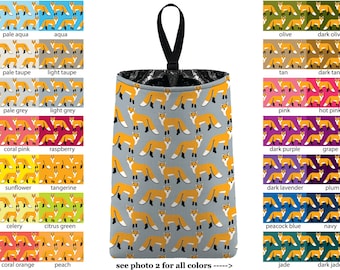 Auto Trash - Fox - ELIGE TU COLOR - Car Trash Bag Car Accessory Automobile Caddy Trash Bin Garbage Floral Custom