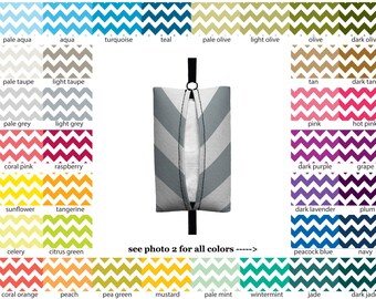 Auto Sneeze - Chevron - PICK YOUR COLOR - Visor Tissue Case/Cozy - Car Accessory Automobile zig zag zigzag