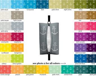 Auto Sneeze - Anchors - PICK YOUR COLOR - Visor Tissue Case/Cozy - Car Accessory Automobile Nautical