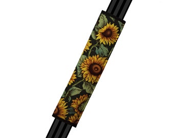 Seat Belt Cover // AUTO PAD // Car Accessories // seat belt pad - Wild Sunflowers - seatbelt floral flower garden gardener cottagecore