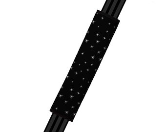 Seat Belt Cover // AUTO PAD // Car Accessories // seat belt pad - Simply Stars - black white outer space celestial pattern seatbelt
