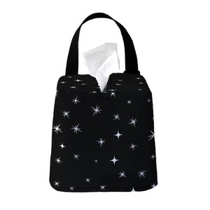 Headrest Auto Sneeze Box - Simply Stars - Car Accessory Automobile Caddy Tissue Case Celestial Galaxy Space Travel Accessories Headrest