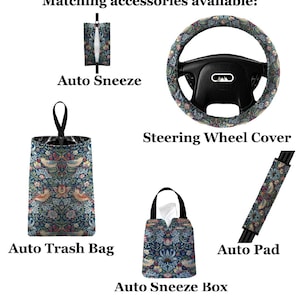 Coprivolante antiscivolo leggermente imbottito - William Morris - Accessori per auto Morbido antiscivolo Auto Fragola Ladro Girasole immagine 10