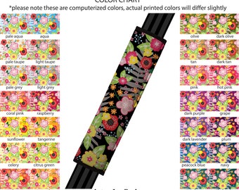 Seat Belt Cover // AUTO PAD // Car Accessories // seat belt pad - Floral Burst - Pick Your Own Color - Custom seatbelt flower pattern