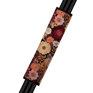 Seat Belt Cover // AUTO PAD // Car Accessories // seat belt pad - Burgundy Floral- seatbelt Country Flowers Botanical