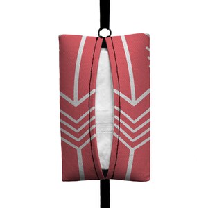 Auto Sneeze - Arrows - Visor Tissue Case/Cozy - Car Accessory Automobile Coral Pink White