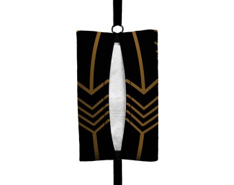 Auto Sneeze - Arrows - Visor Tissue Case/Cozy - Car Accessory Automobile Black Bronze Golden Dark Tan