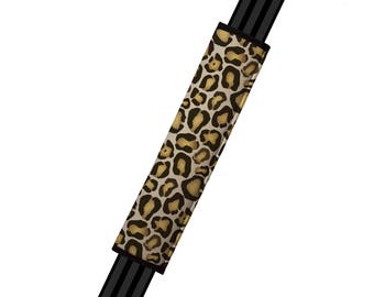Seat Belt Cover // AUTO PAD // Car Accessories // seat belt pad - Leopard - animal print cheetah brown tan gold black seatbelt