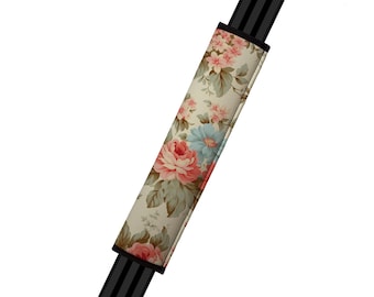 Seat Belt Cover // AUTO PAD // Car Accessories // seat belt pad - Antique Roses - Padded Cover for the Seat Belt