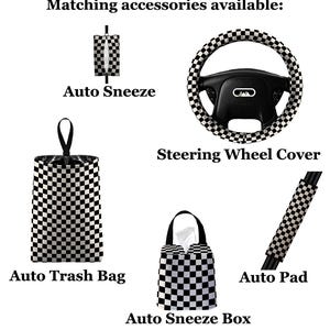 Car Trash Bag - Checkers PICK YOUR COLOR // Auto Trash Bag // Car Accessories // Car Litter Bag // Car Garbage Bag Cute Fun Dopamine Custom image 8