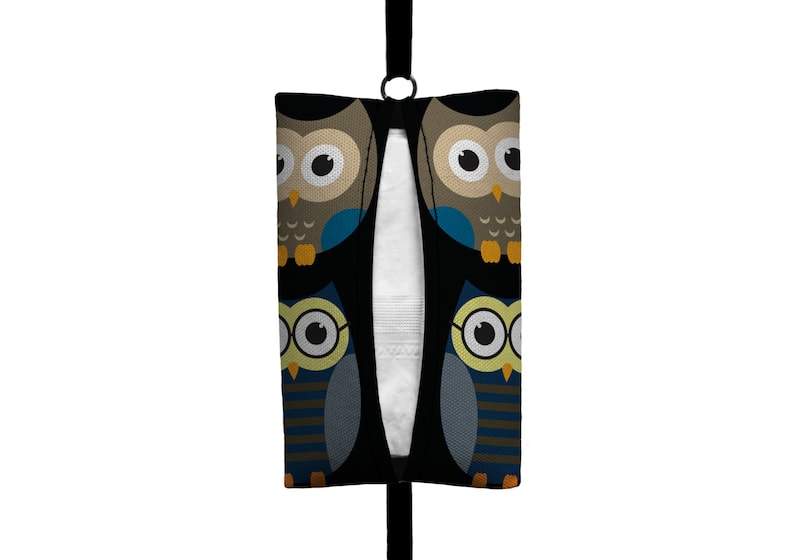 Auto Sneeze Owls Visor Tissue Case/cozy Car Accessory Etsy