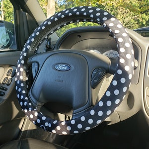 Lightly Padded Non Slip Steering Wheel Cover Checkers Car Accessory Accessories Soft Non Slip Auto Pick Your Color Custom Color Combo image 10