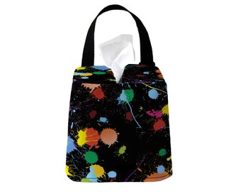 Kopfstütze Auto Niesen Box - Lackplatte - Auto Accessoire Auto Zubehör Taschentuch Etui Reise Zubehör Kunst Künstler Geschenk Maler