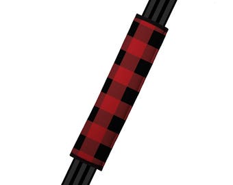 Seat Belt Cover // AUTO PAD // Car Accessories // seat belt pad - Buffalo Plaid - Red Black Buffalo Check seatbelt