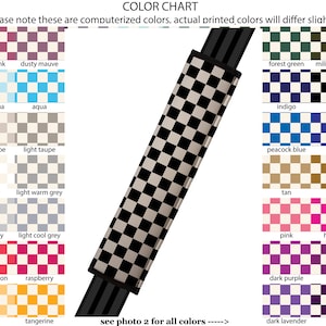 Seat Belt Cover // AUTO PAD // Car Accessories // seat belt pad - Checkers - Pick Your Own Color - Custom seatbelt geometric