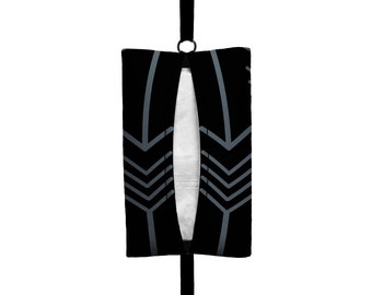 Auto Sneeze - Arrows - Visor Tissue Case/Cozy - Car Accessory Automobile Black Dark Grey