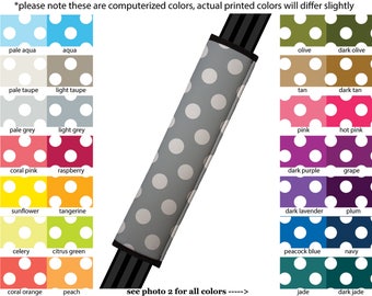 Seat Belt Cover // AUTO PAD // Car Accessories // seat belt pad - Jumbo Polka Dots- Pick Your Own Color - Custom seatbelt polkadot pattern