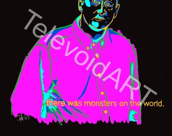 Monsters On The World - Fine Art Giclee Print, 8 x 10 inch, Unframed