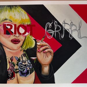 RIOT GRRRL - Fine Art Giclée-Druck, 14x11 zoll, Ungerahmt