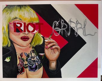 RIOT GRRRL - Fine Art Giclee Print, 14x11” inch, Unframed